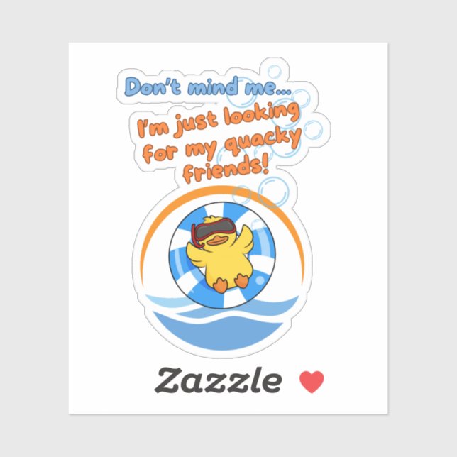 Kreuzfahrt für Enten Aufkleber (Blatt)