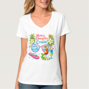 Kreuzfahrt für Mutter und Tochter im tropischen Ur T-Shirt
