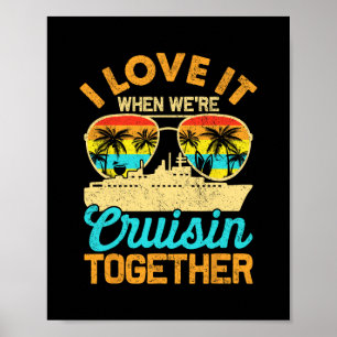 Kreuzfahrt Hemd Schiff Urlaub Paare Freunde Mädche Poster