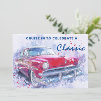 Kreuzfahrt im klassischen Geburtstag Einladung