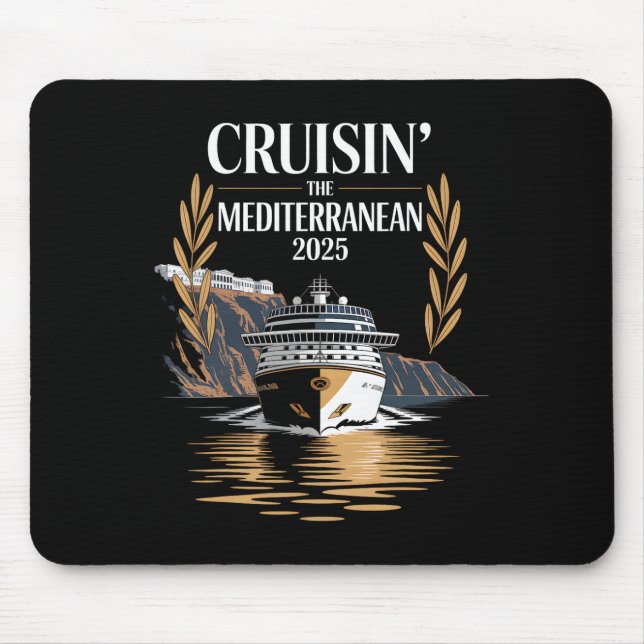 Kreuzfahrt im Mittelmeer 2025 Reise  Mousepad (Vorne)