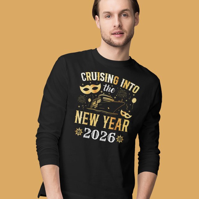 Kreuzfahrt in das neue Jahr Gold Ship T-Shirt (Von Creator hochgeladen)