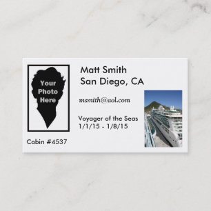 Kreuzfahrt-Karte Visitenkarte