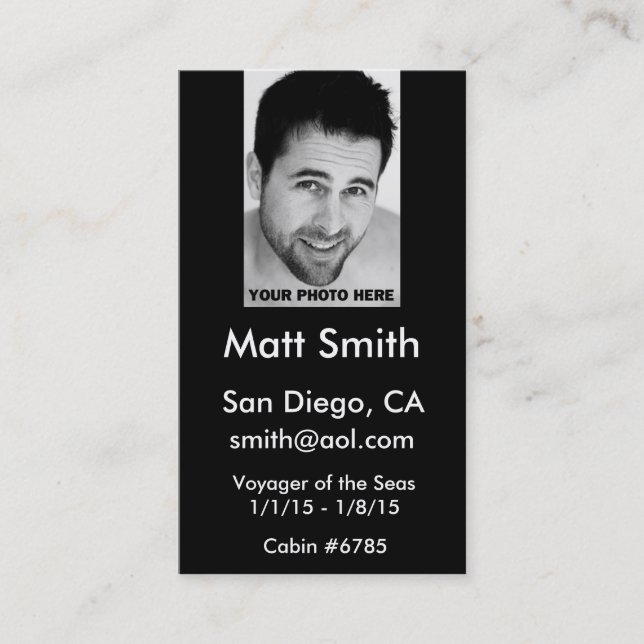 Kreuzfahrt-Karte Visitenkarte (Vorderseite)