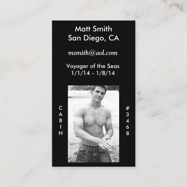 Kreuzfahrt-Karte Visitenkarte (Vorderseite)