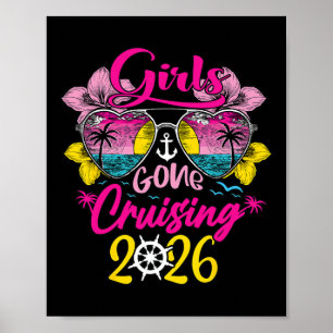 Kreuzfahrt Mädchen Gone Cruising 2026 Urlaubsreise Poster
