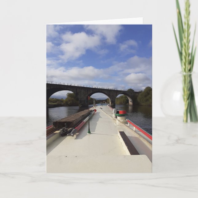 Kreuzfahrt mit dem Narrowboat. Karte (Vorderseite)