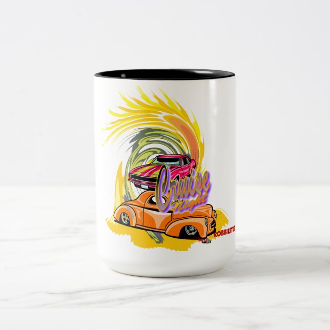 Kreuzfahrt-Nacht Zweifarbige Tasse (Mittel)