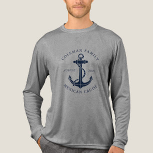 Kreuzfahrt Nautisches Bootsanker Familie Passende Tri-Blend Shirt