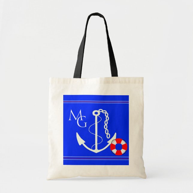 Kreuzfahrt-oder Strand-Tasche - Monogramm Tragetasche (Vorne)