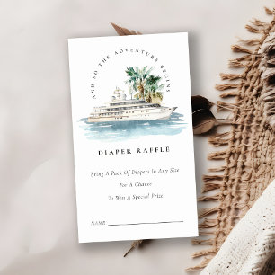 Kreuzfahrt Palm Seascape Windelverlosung Baby Show Begleitkarte