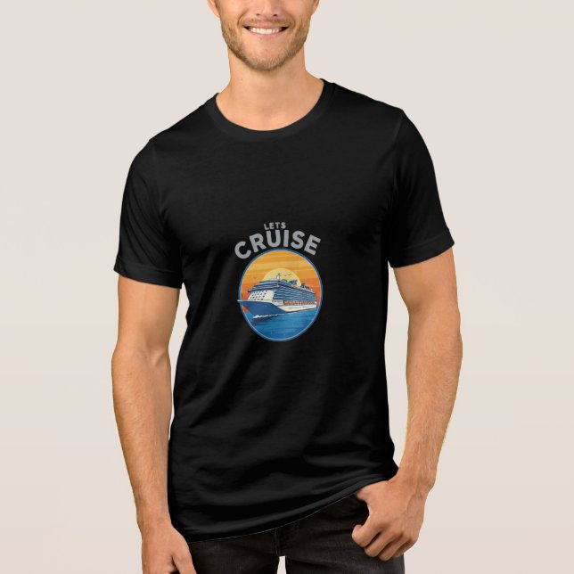 Kreuzfahrt Retro Sunset Vacation T - Shirt (Vorderseite)
