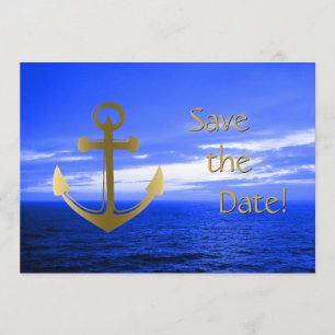 Kreuzfahrt-Schiff, das Save the Date Seeanker
