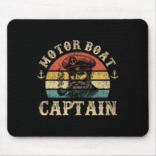 Kreuzfahrt-Shirts für Männer Motorboot-Kapitän Mousepad