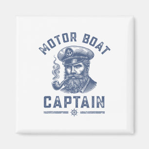 Kreuzfahrt-Shirts für Männer Motorboot Kapitän Sch Magnet
