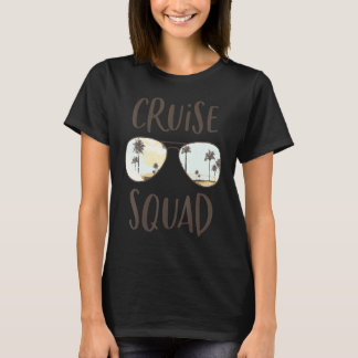 Kreuzfahrt-Squad-Sonnenbrille Ozean Sonnenuntergan T-Shirt