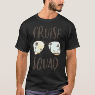 Kreuzfahrt-Squad-Sonnenbrille Ozean Sonnenuntergan T-Shirt