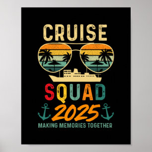 Kreuzfahrt-Team 2025 Familienurlaub passende Grupp Poster