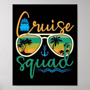 Kreuzfahrt-Team 2025 Familienurlaub Strand passend Poster