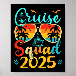 Kreuzfahrt-Team 2025 Sommerferien Familie passend Poster