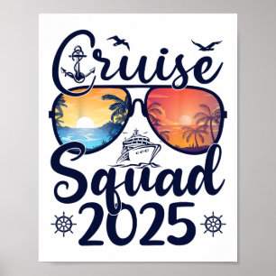 Kreuzfahrt-Team 2025 Sommerferien passende Familie Poster