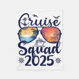 Kreuzfahrt-Team 2025 Sommerurlaub passende Familie Fleecedecke