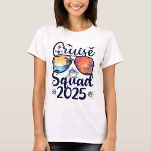 Kreuzfahrt-Team 2025 Sommerurlaub passende Familie T-Shirt