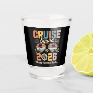 Kreuzfahrt-Team 2026 Familienurlaub Retro Vintage Schnapsglas