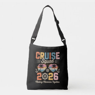 Kreuzfahrt Team 2026 Familienurlaub Retro Vintage Tragetaschen Mit Langen Trägern
