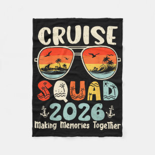 Kreuzfahrt-Team 2026 Sommerurlaub passende Familie Fleecedecke