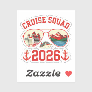 Kreuzfahrt-Trupp Schweiz Urlaubsreise 2026 Aufkleber