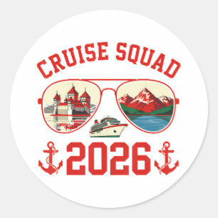 Kreuzfahrt-Trupp Schweiz Urlaubsreise 2026 Runder Aufkleber