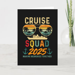 Kreuzfahrt-Truppe 2025 Familienurlaub passende Gru Karte