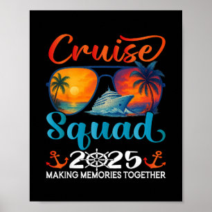 Kreuzfahrt-Truppe 2025 Freunde Familie Urlaub pass Poster