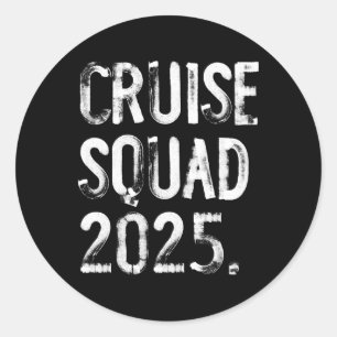 Kreuzfahrt-Truppe 2025 Lustige Übereinstimmende Fa Runder Aufkleber