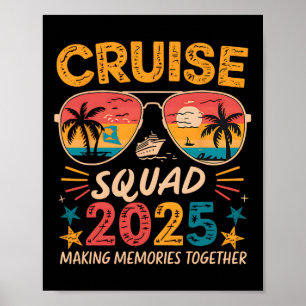 Kreuzfahrt-Truppe 2025 Sommerferien passende Famil Poster