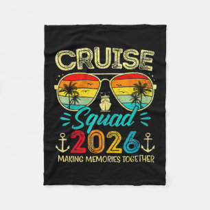 Kreuzfahrt-Truppe 2026 Familie Gruppe Übereinstimm Fleecedecke