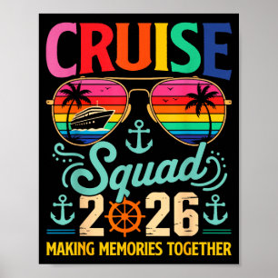 Kreuzfahrt-Truppe 2026 Familie Gruppe Übereinstimm Poster
