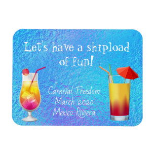 Kreuzfahrt Tür Kabine Magnet Getränke Cocktails