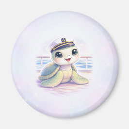 Kreuzfahrt-Türmagnet - Kawaii-Schildkröte-Maritime Magnet