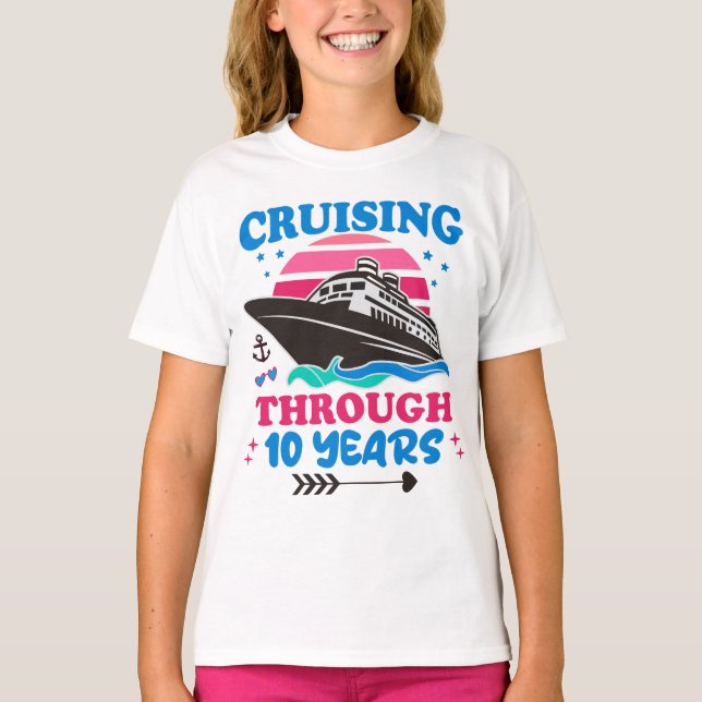 Kreuzfahrt über 10 Jahre Hochzeit T-Shirt (Vorderseite)