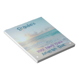 Kreuzfahrt-Urlaubs-Crew Autogrammbuch Notizblock