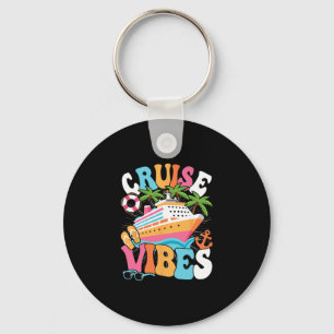 Kreuzfahrt Vibes Groovy Meer Reise Frauen Mädchen  Schlüsselanhänger