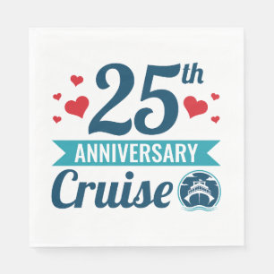 Kreuzfahrt zum 25. Jubiläum Serviette