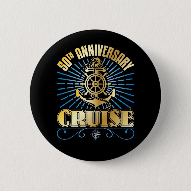 Kreuzfahrt zum 50. Jubiläum Button (Vorderseite)