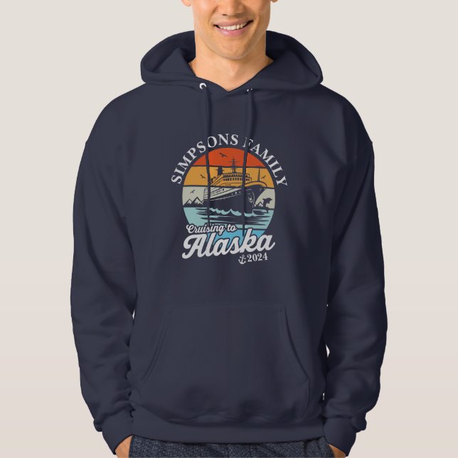 Kreuzfahrt zur Alaska Custom Family Matching Group Hoodie (Vorderseite)