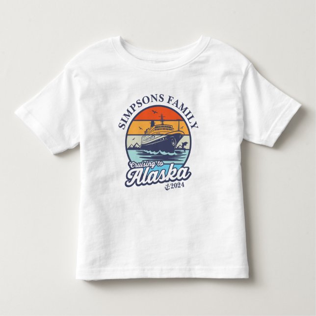 Kreuzfahrt zur Alaska Custom Family Matching Group Kleinkind T-shirt (Vorderseite)