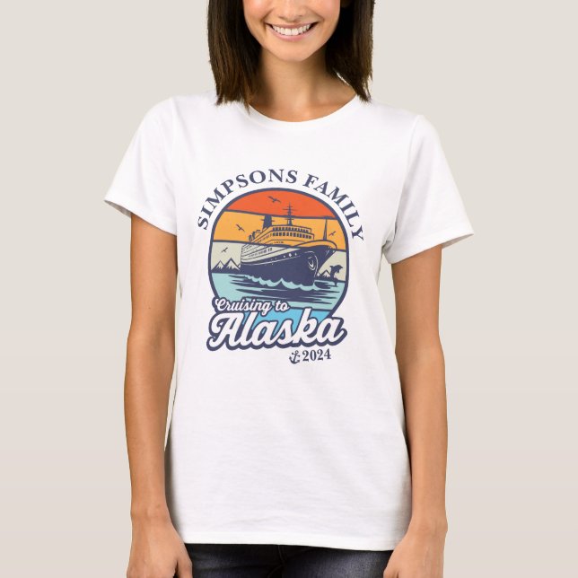 Kreuzfahrt zur Alaska Custom Family Matching Group T-Shirt (Vorderseite)