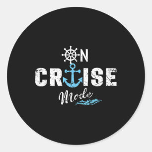 Kreuzfahrten im Cruise-Mode-Cruise-Family-Modus Runder Aufkleber
