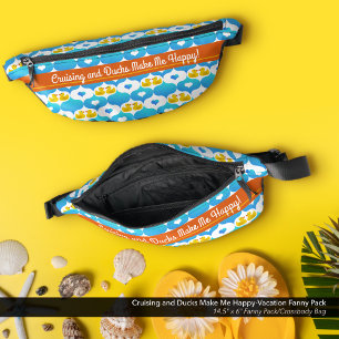 Kreuzfahrten und Enten machen mich glücklich-Urlau Bauchtasche